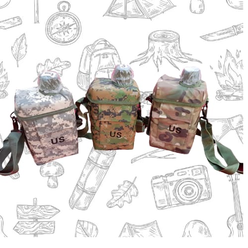 Water bottle with pouch 2 Liter