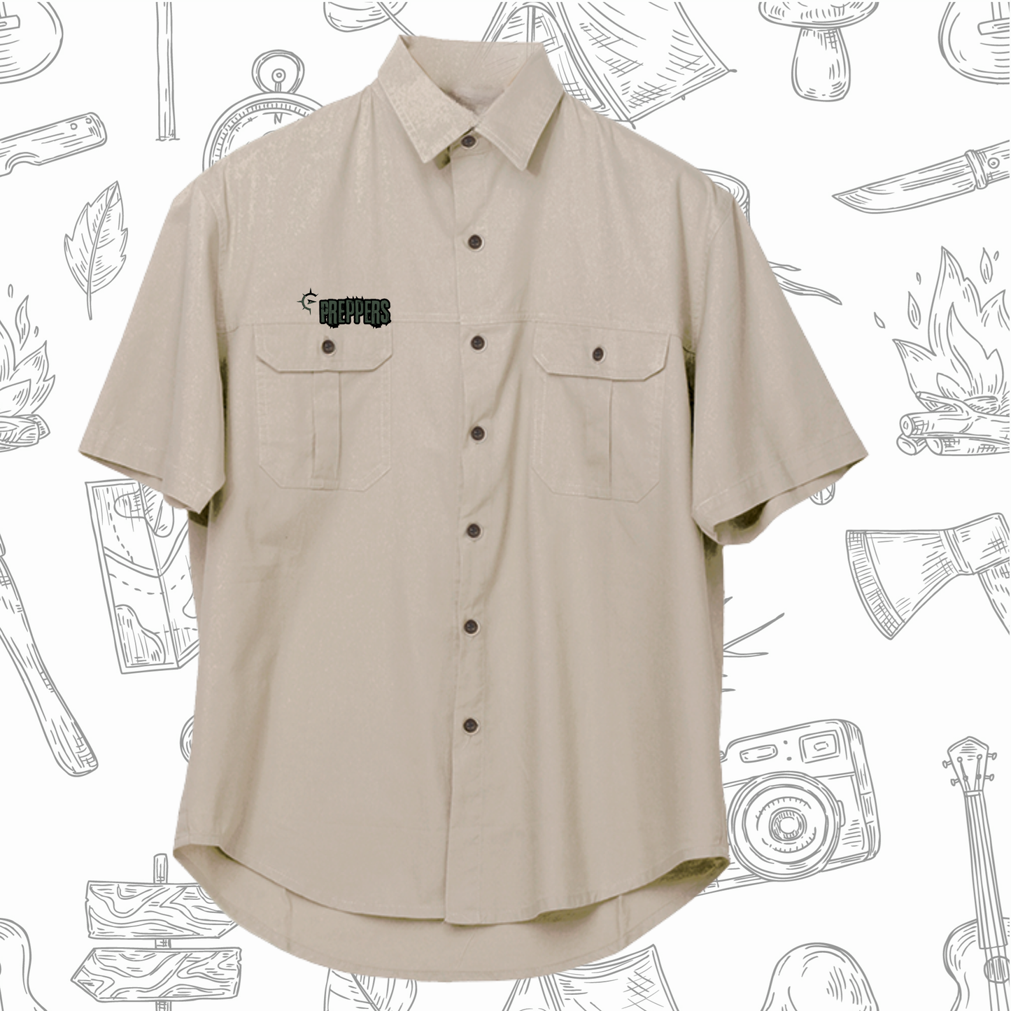 Preppers Plain Bush Shirt Mens