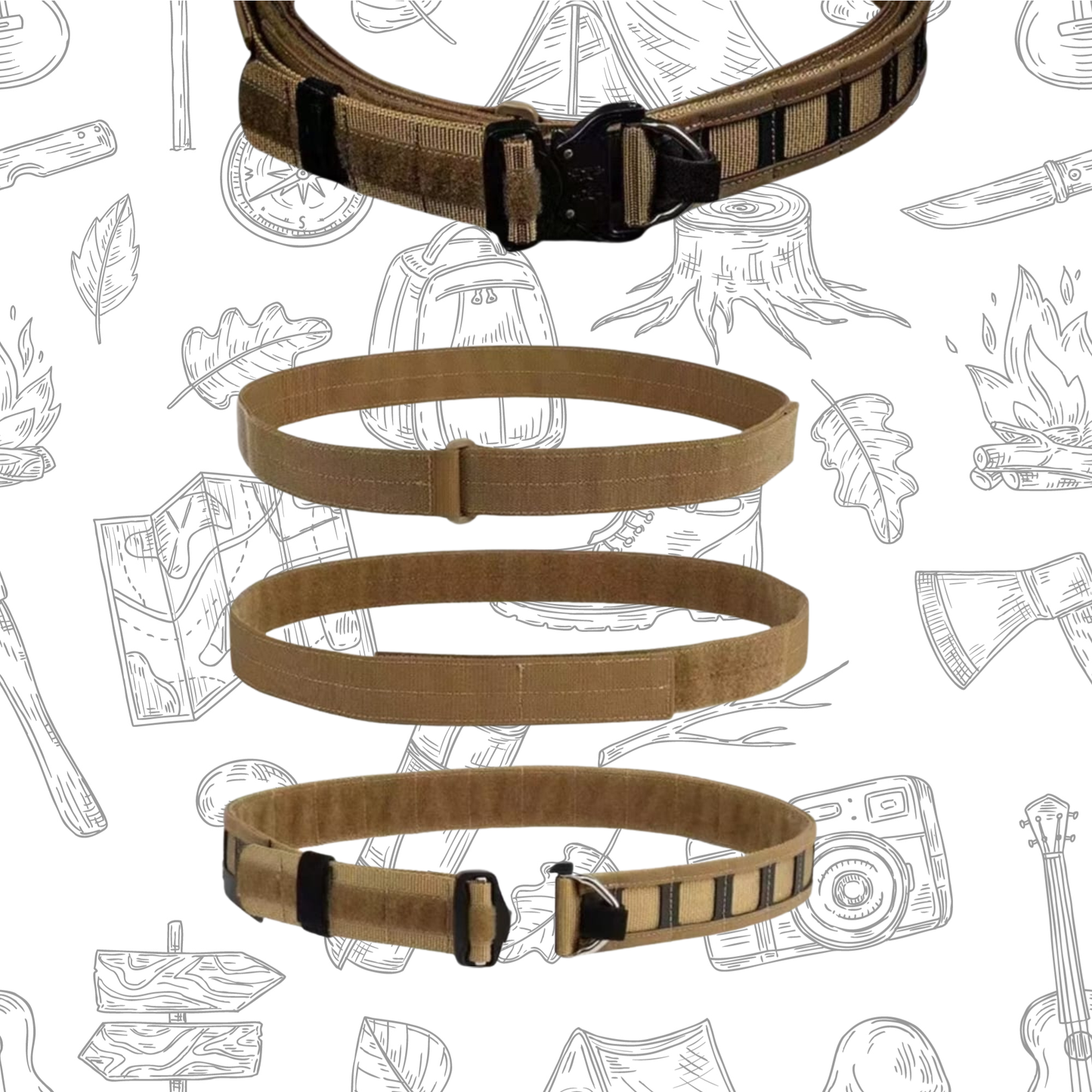 Tactical 3-Layers Belt