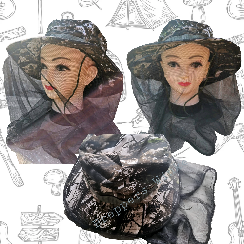 Wide edge Hat with Mosquito net