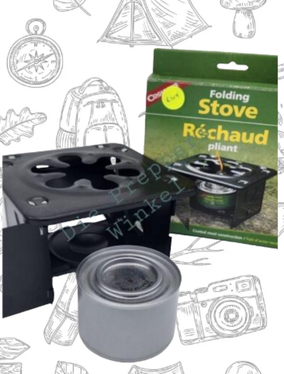 Coghlan's Emergency Stove with 1 x Handy Brand Chafer fuel.