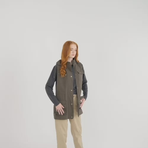 Heritage Sleeveless Utility Jacket Ladies
