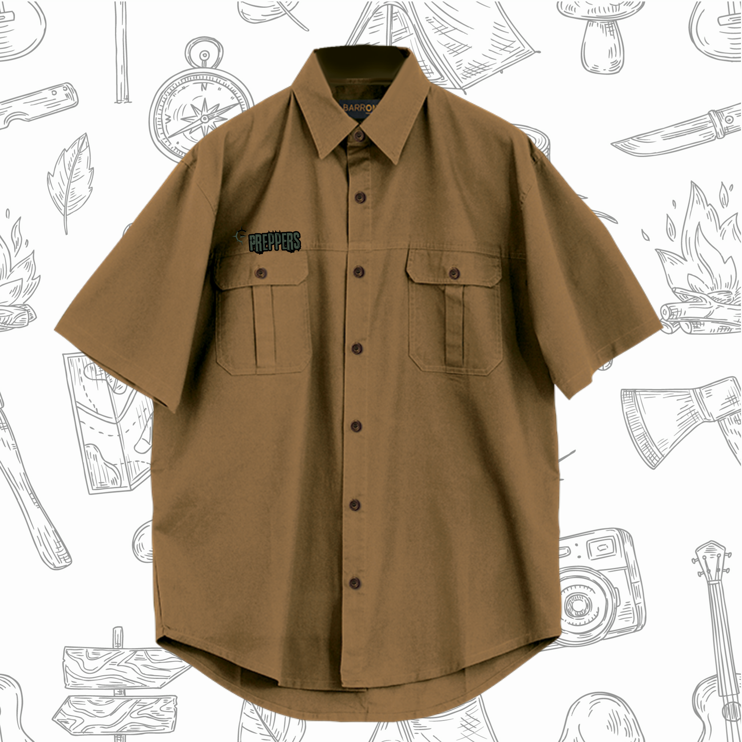 Preppers Plain Bush Shirt Mens