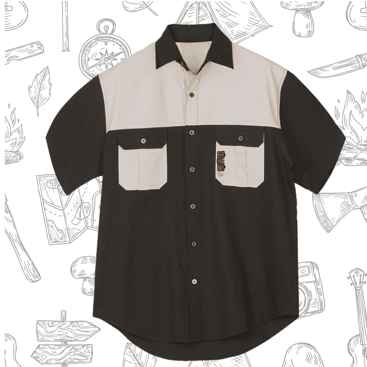 Two Tone Bush Shirt for men