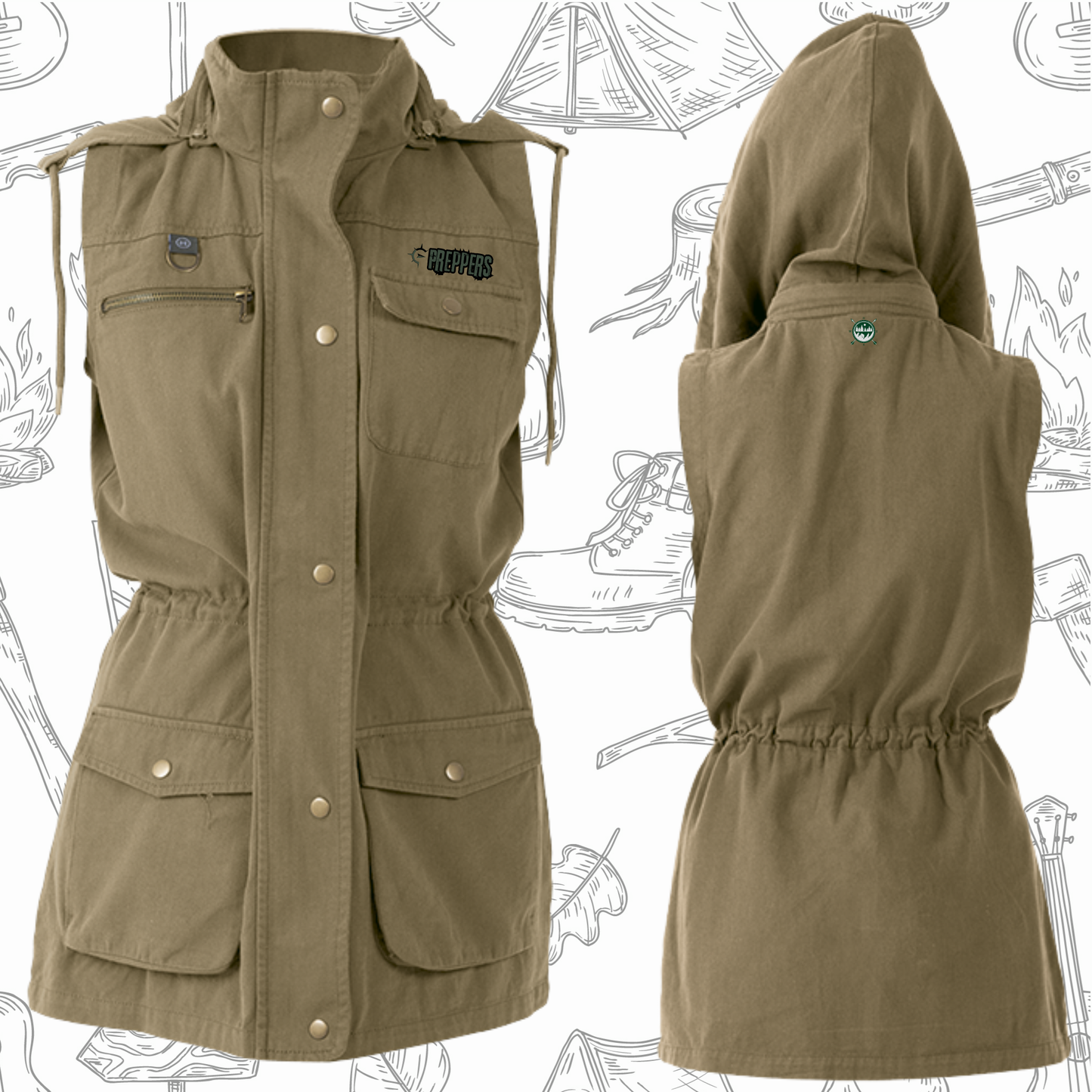 Heritage Sleeveless Utility Jacket Ladies