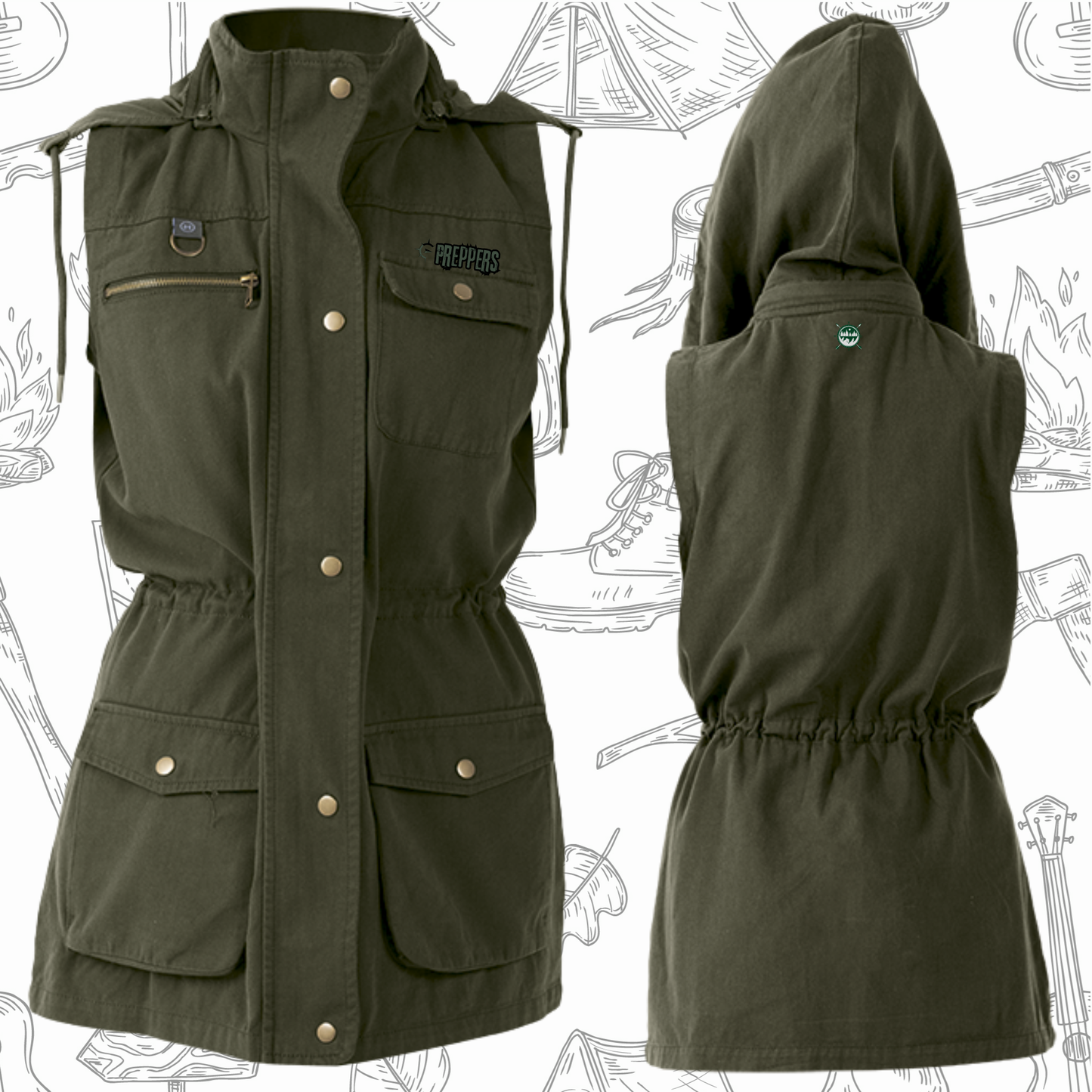 Heritage Sleeveless Utility Jacket Ladies