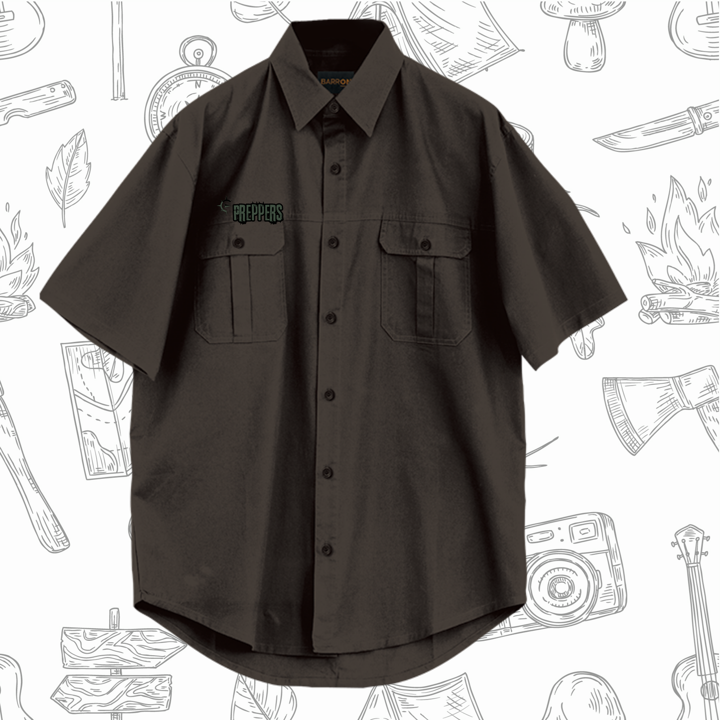 Preppers Plain Bush Shirt Mens