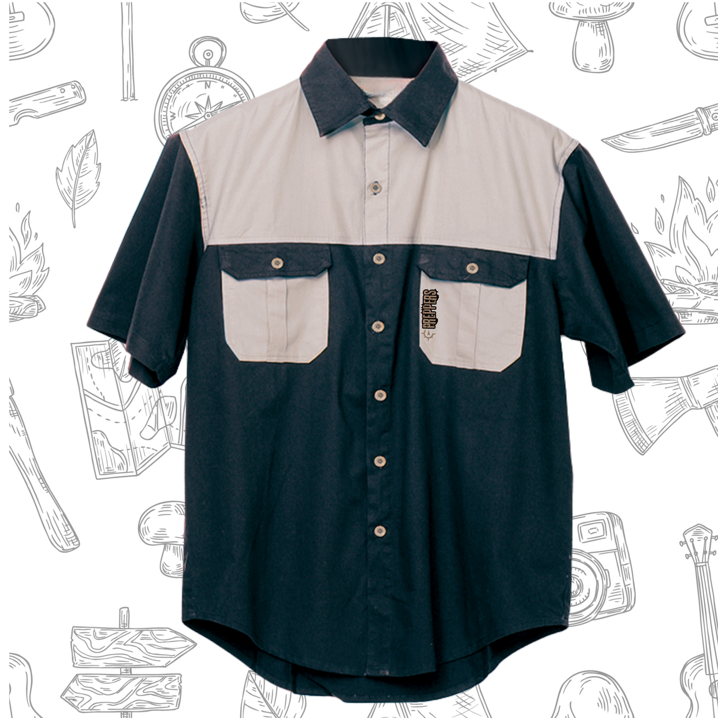 Two Tone Bush Shirt for men