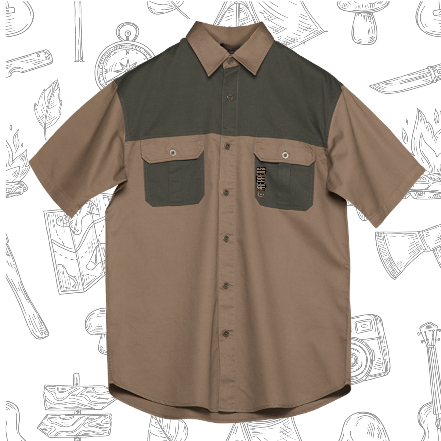 Two Tone Bush Shirt for men