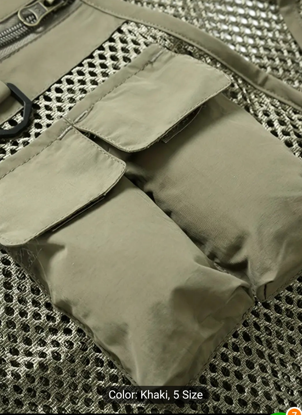 Mesh Breathable Men's Sleeveless Nylon Loose Zip Up V-neck Cargo Vest For Summer Outdoor, Multi-pocket Vest For Hiking Climbing Camping Fishing