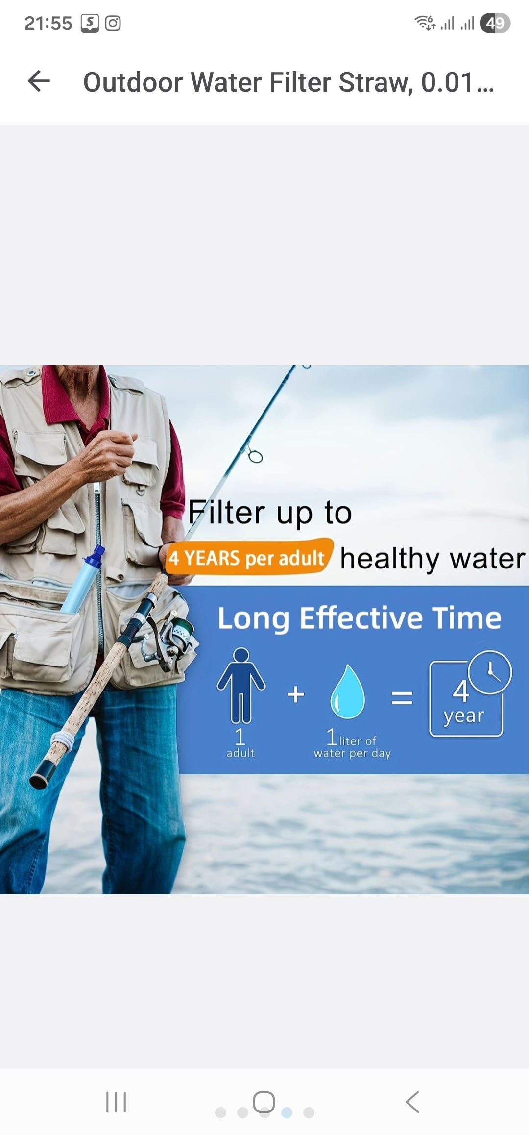 Survival Outdoor Water Filter Straw
