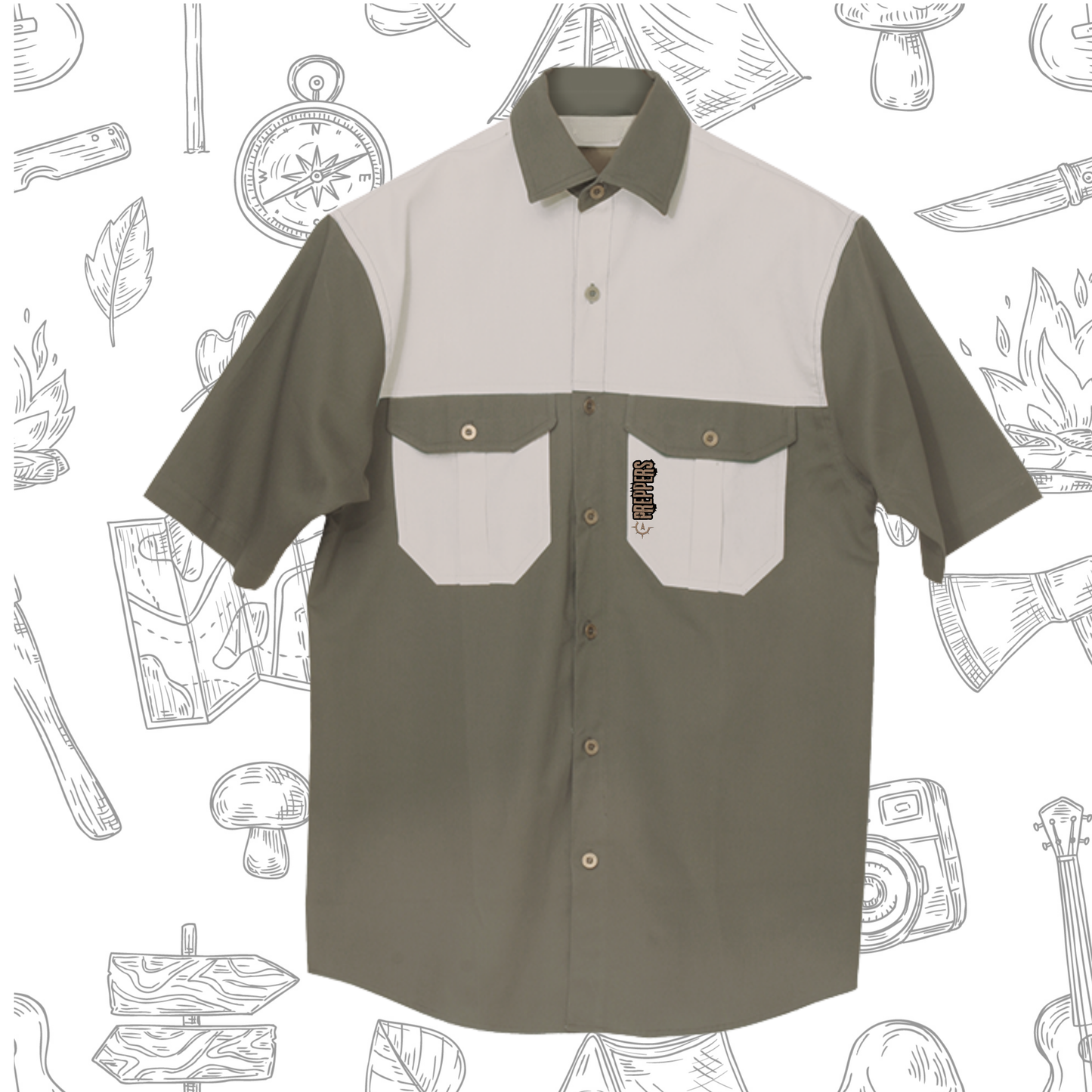 Two Tone Bush Shirt for men