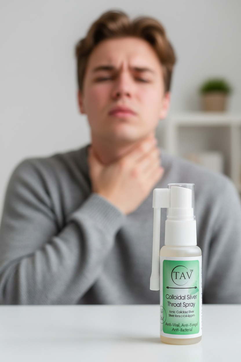 Colloidal silver anti-bacterial throat spray - 30ml