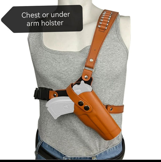 Leather Holster & Harness Chest Front Carry
