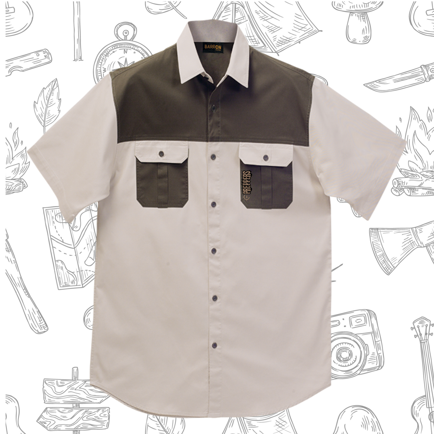 Two Tone Bush Shirt for men