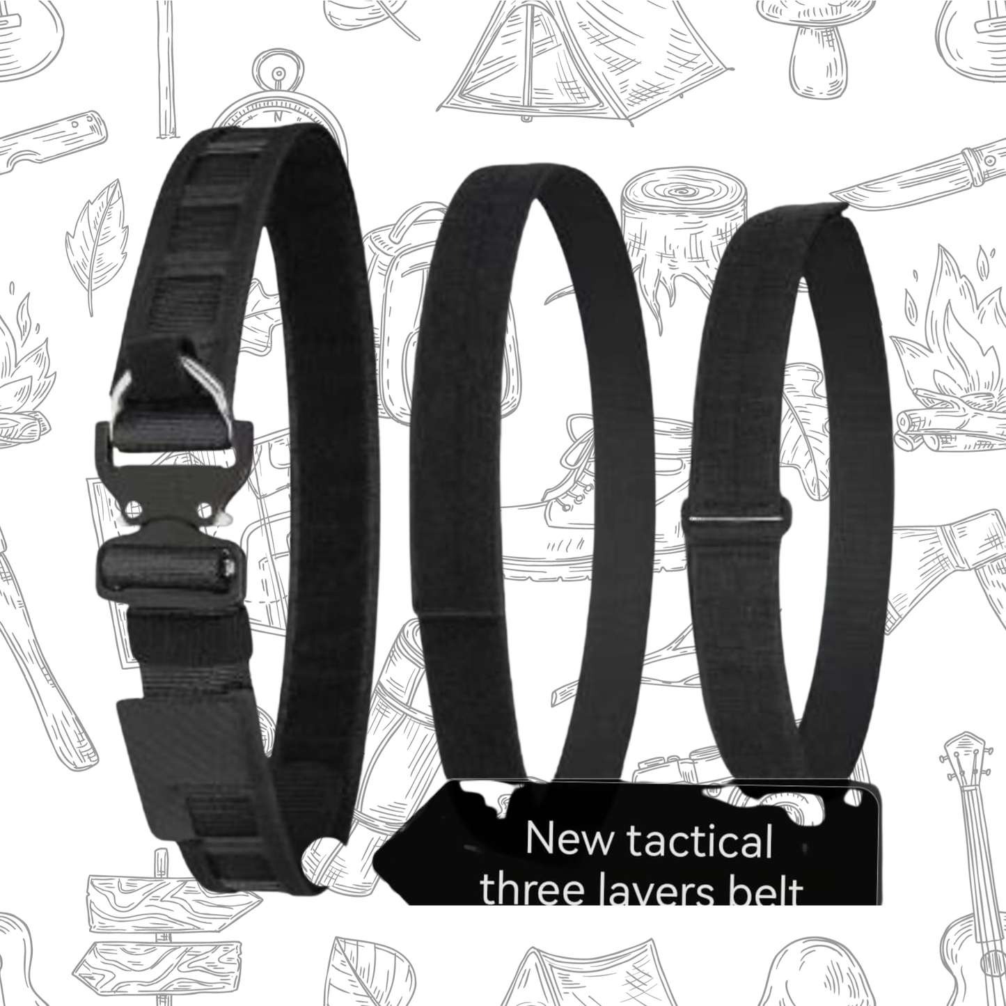 Tactical 3-Layers Belt